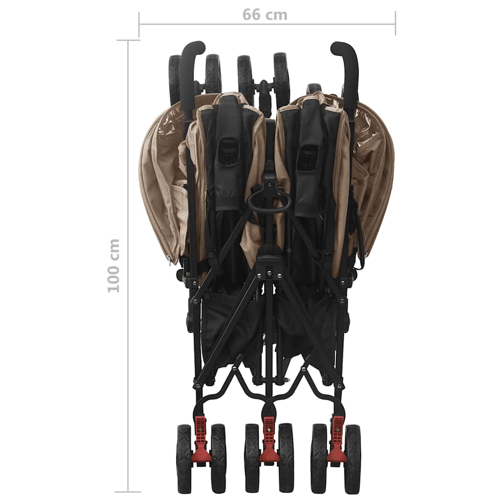 Dvojitý Kočárek Ocel