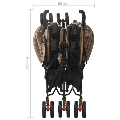 Dvojitý Kočárek Ocel