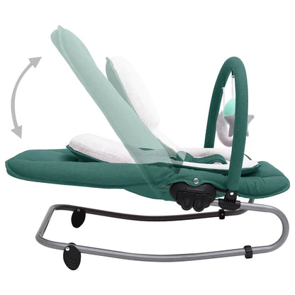 Dětské Houpací Lehátko Zelené Ocel