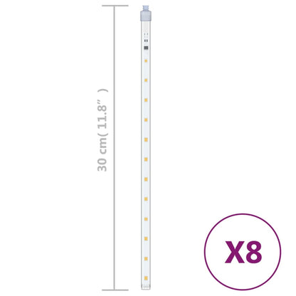 Padající Světla 8 Ks 192 Led Dovnitř I Ven Teplá Bílá