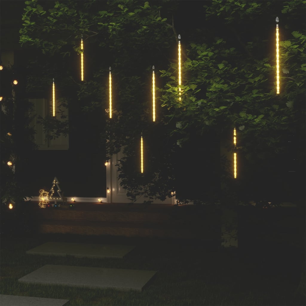 Padající Světla 8 Ks 192 Led Dovnitř I Ven Teplá Bílá