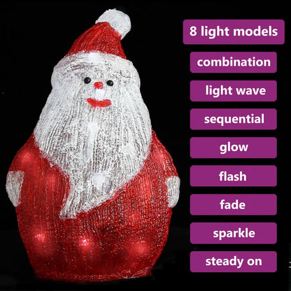 Vánoční Akrylový Santa S Led Vnitřní I Venkovní 28 Cm
