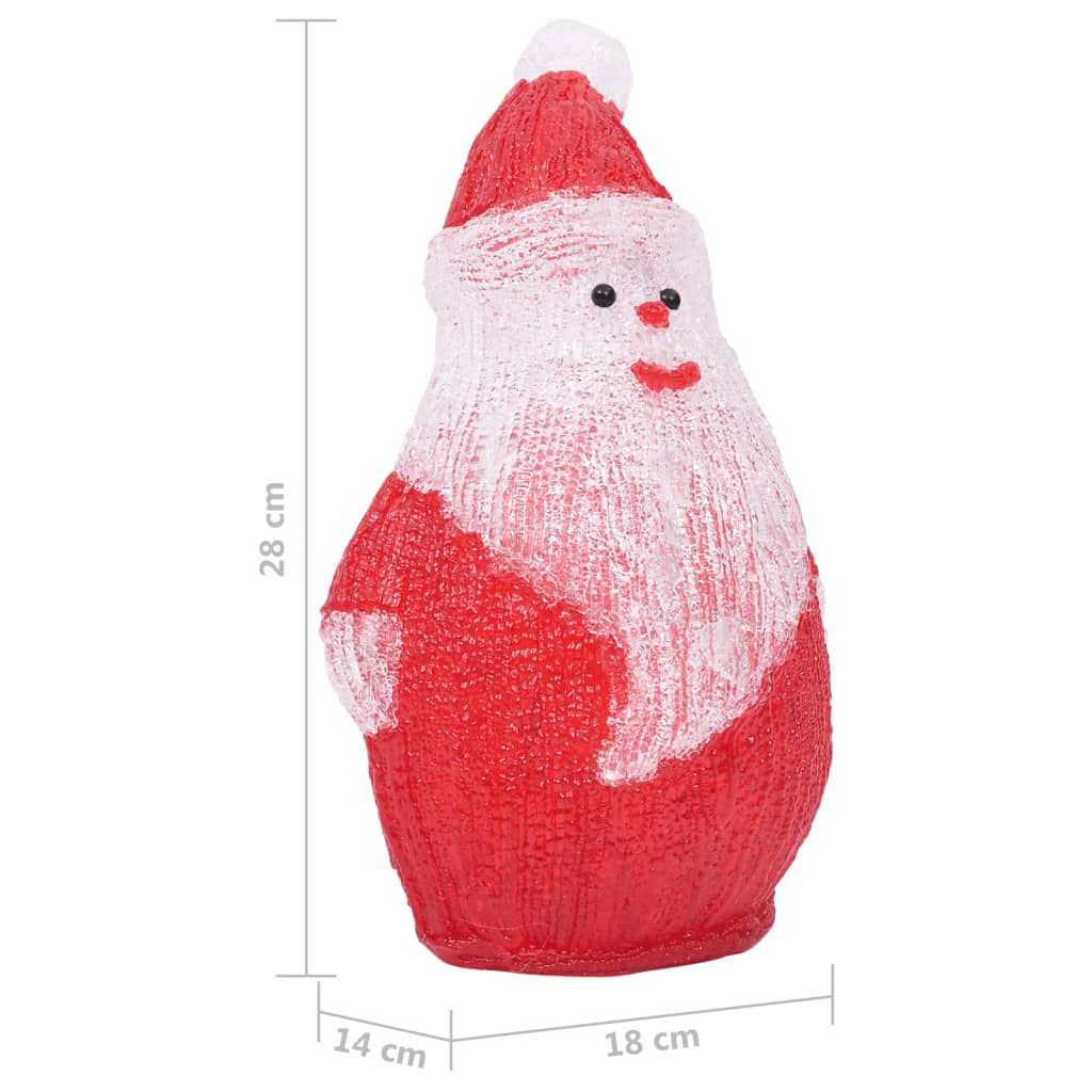 Vánoční Akrylový Santa S Led Vnitřní I Venkovní 28 Cm