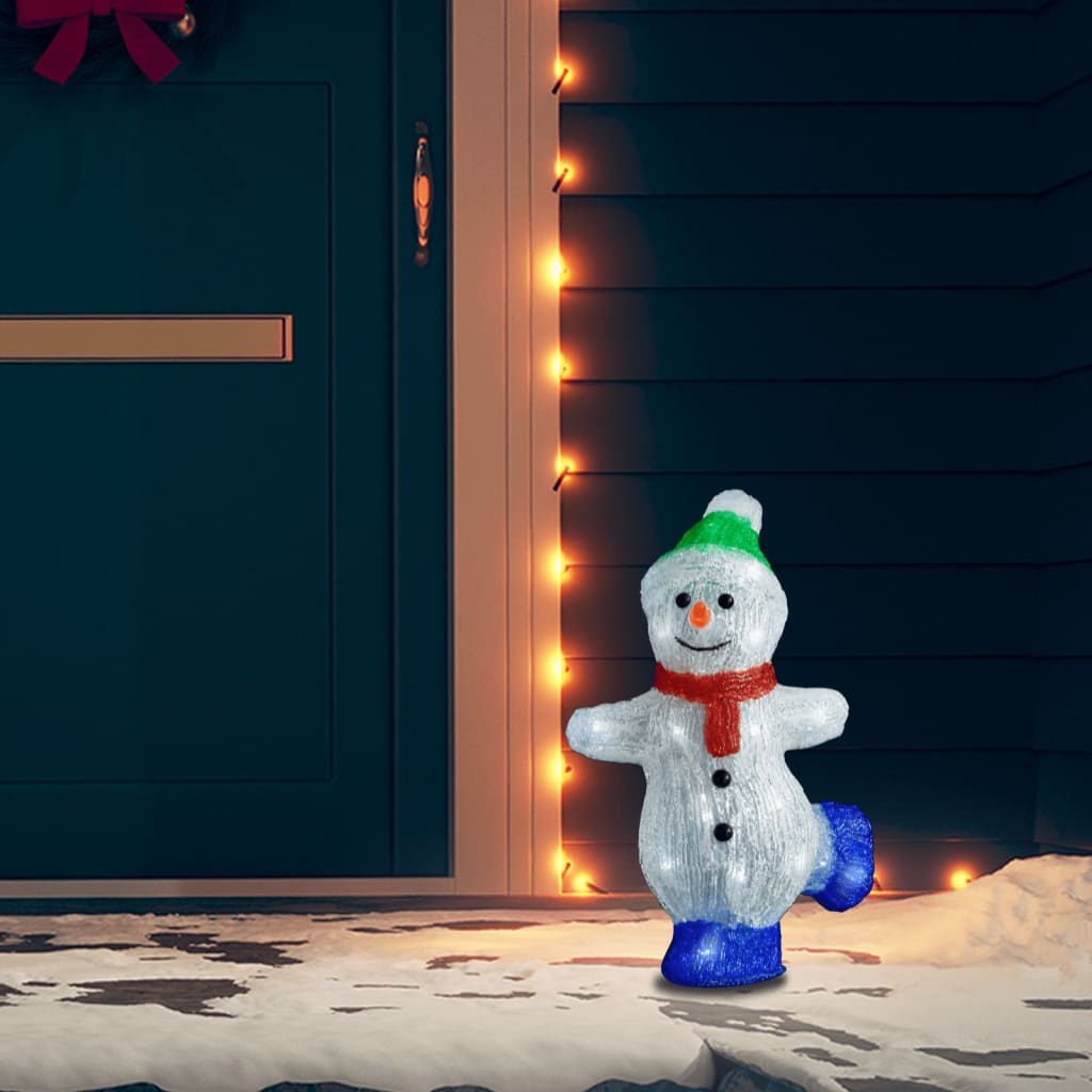 Vánoční Akrylový Santa S Led Vnitřní I Venkovní 28 Cm
