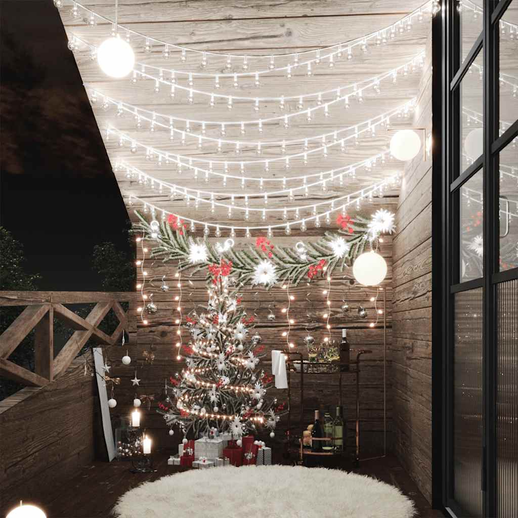 Světelný Řetěz Kulaté Žárovky 40M 400 Led Studený Bílý 8 Funkcí