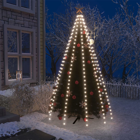 Světelná síť na vánoční stromek 300 studených bílých LED 300 cm