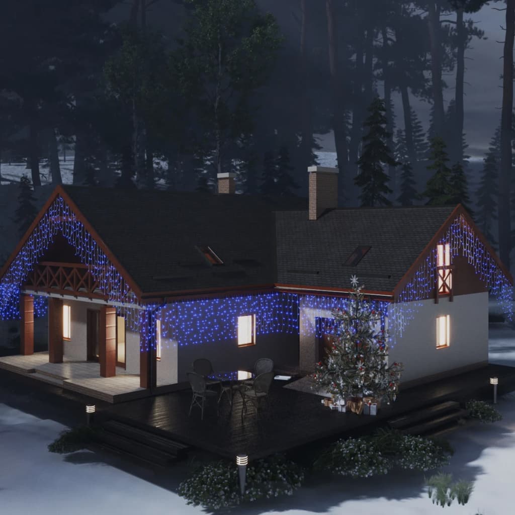 Led Světelný Závěs Rampouchy 10M 400 Led Pestrobarevný 8 Funkcí