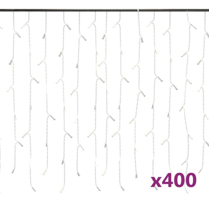 Led Světelný Závěs Rampouchy 10M 400 Led Pestrobarevný 8 Funkcí