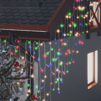 Led Světelný Závěs Rampouchy 10M 400 Led Pestrobarevný 8 Funkcí