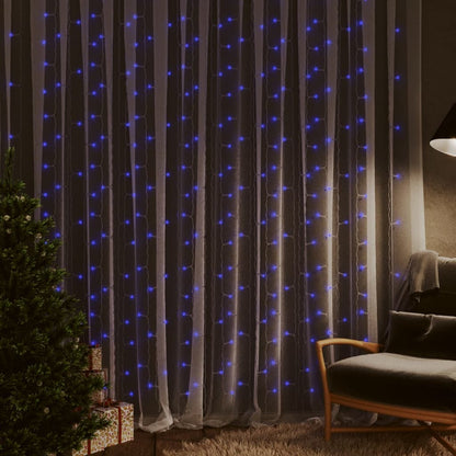 Světelný Závěs 3 X 3 M 300 Led Diod Teplé Bílé Světlo 8 Funkcí