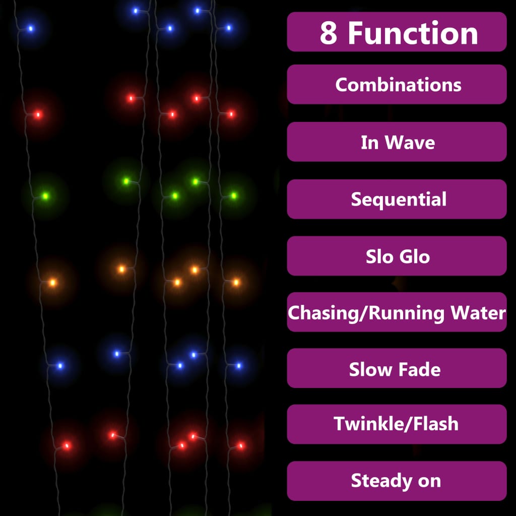 Solární Světelné Řetězy 2Ks 2X200 Led Pestrobarevné Dovnitř/Ven