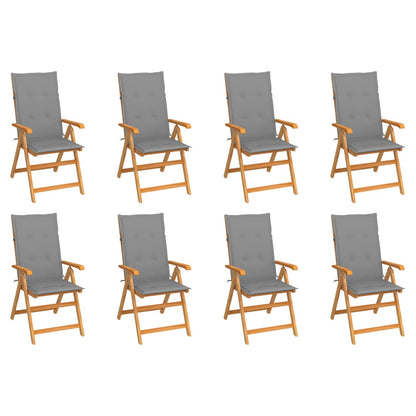 Zahradní Židle 4 Ks Černé Podušky Masivní Teak
