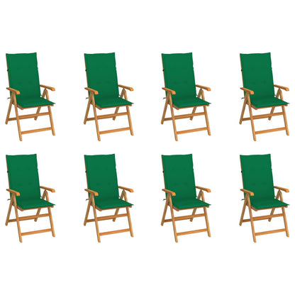 Zahradní Židle 4 Ks Černé Podušky Masivní Teak