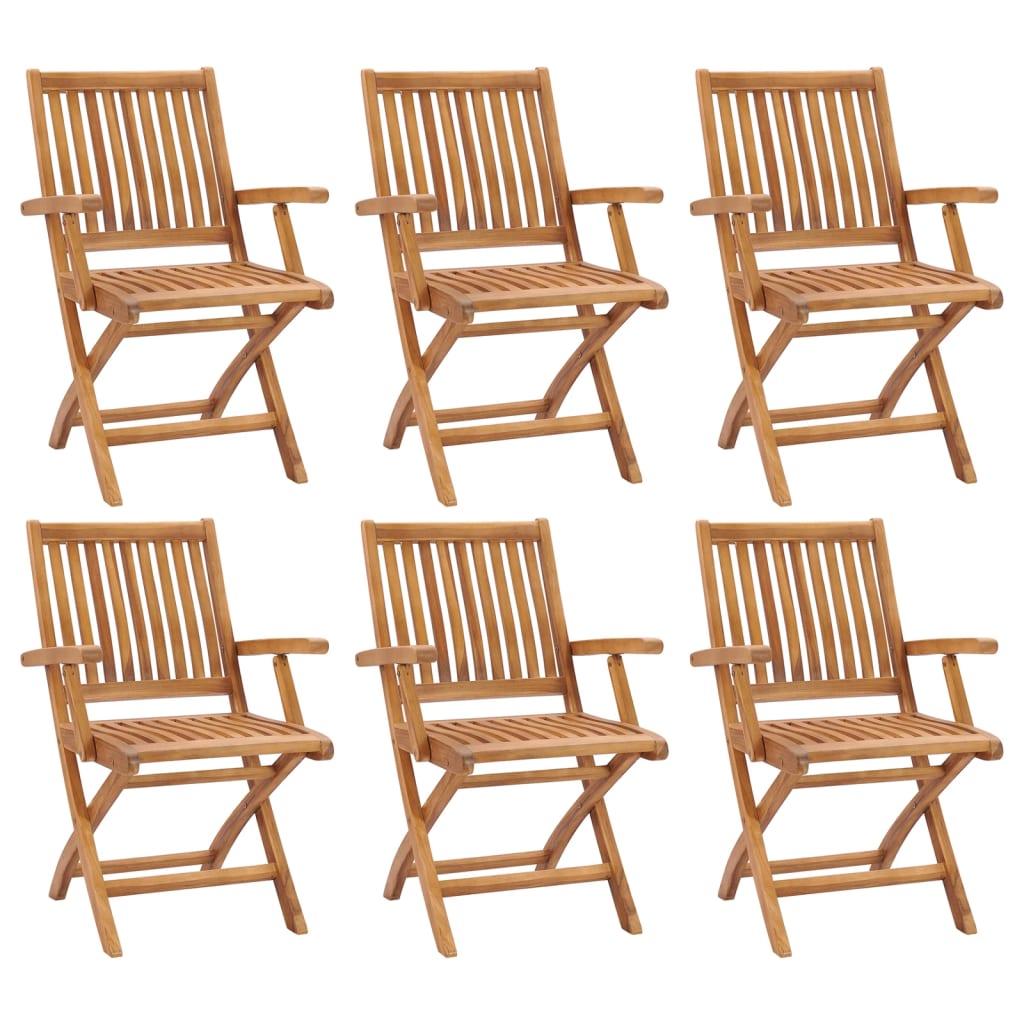 Skládací Zahradní Židle 6 Ks Masivní Teak