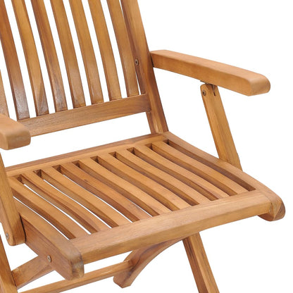Skládací Zahradní Židle S Poduškami 4 Ks Masivní Teak Šedá