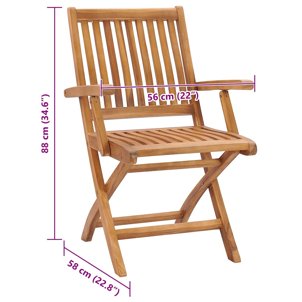 Skládací Zahradní Židle S Poduškami 6 Ks Masivní Teak Šedá