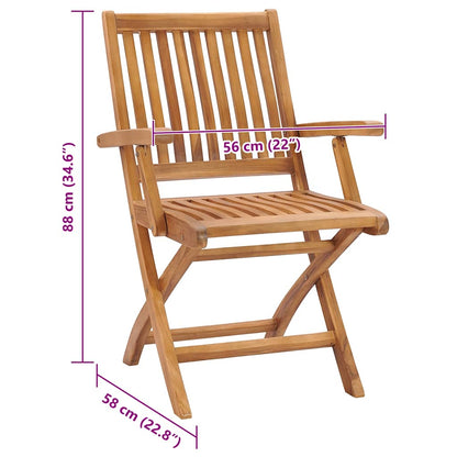 Skládací Zahradní Židle S Poduškami 6 Ks Masivní Teak Šedá