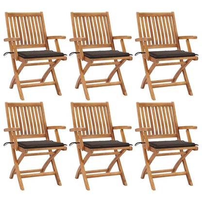 Zahradní Židle 2 Ks S Poduškami Masivní Teak Taupe