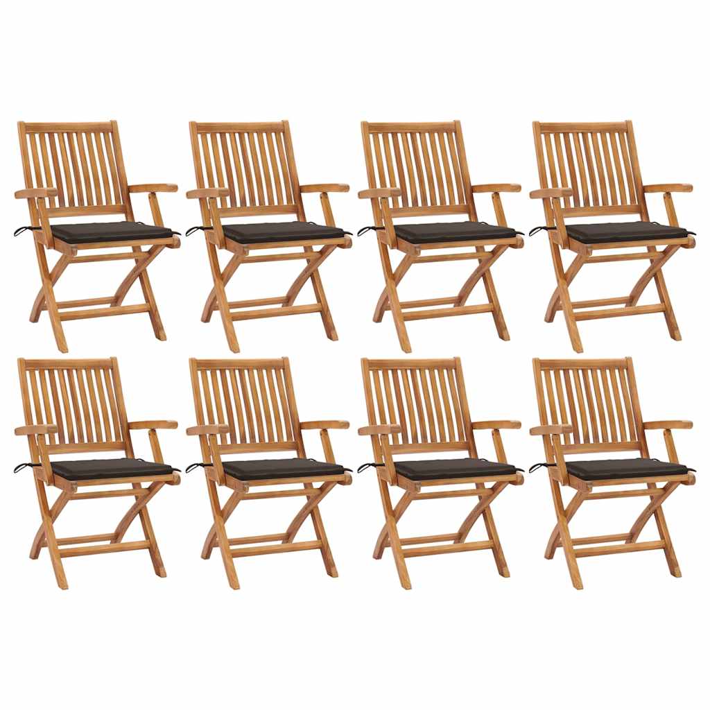 Zahradní Židle 2 Ks S Poduškami Masivní Teak Taupe