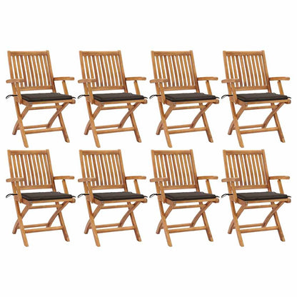 Zahradní Židle 2 Ks S Poduškami Masivní Teak Taupe