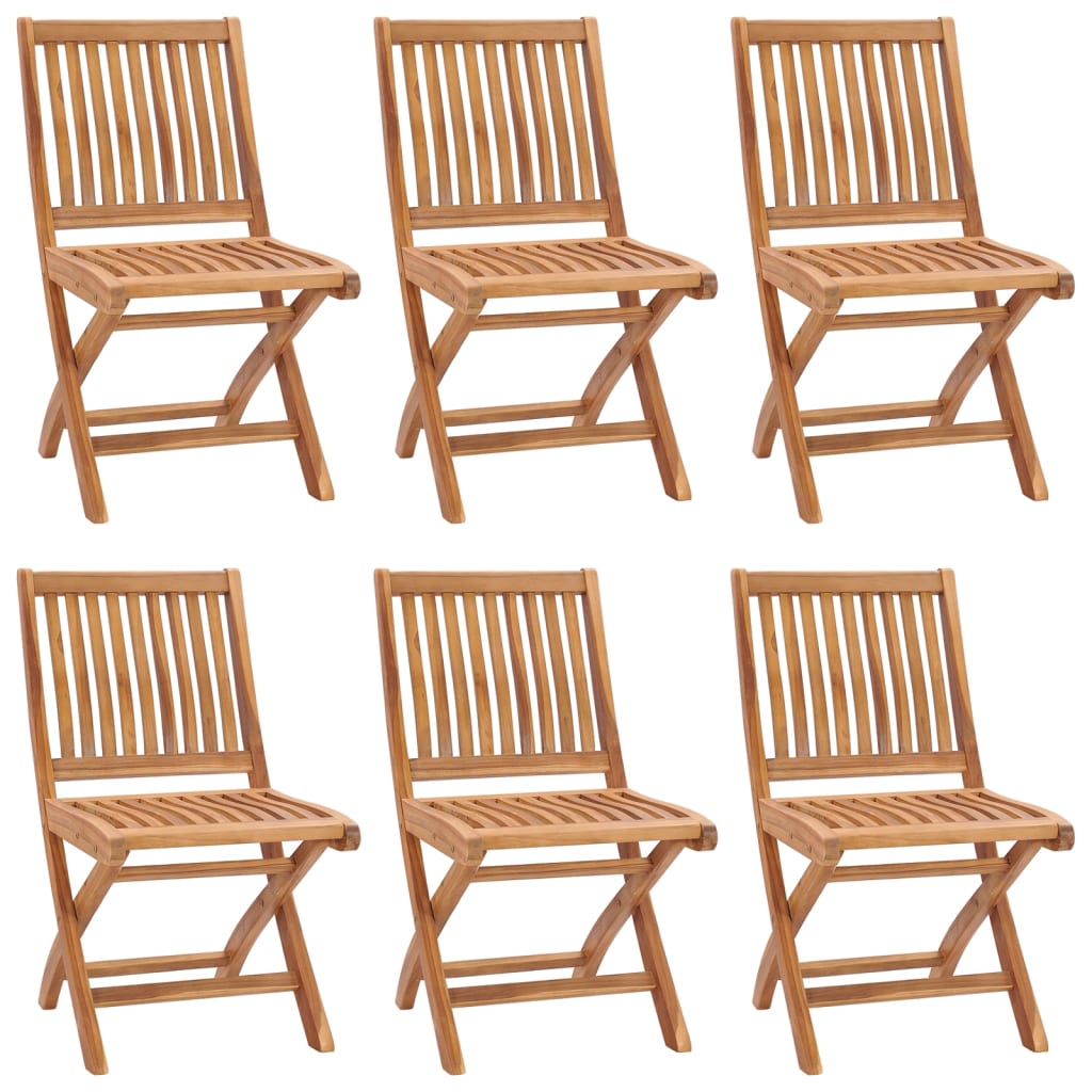 Skládací Zahradní Židle S Poduškami 6 Ks Masivní Teak Modrá