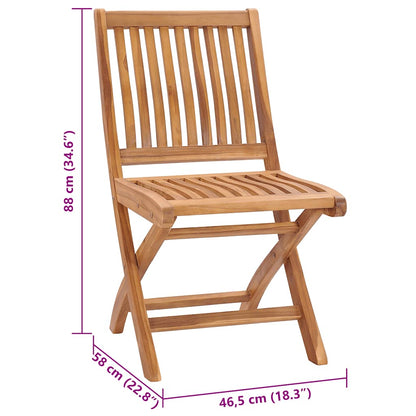 Skládací Zahradní Židle S Poduškami 8 Ks Masivní Teak Černá