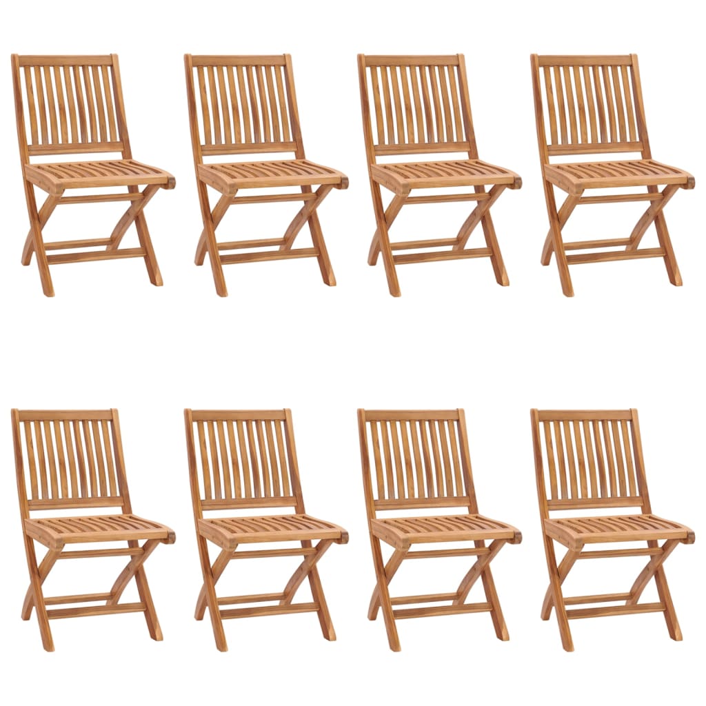 Skládací Zahradní Židle S Poduškami 8 Ks Masivní Teak Taupe