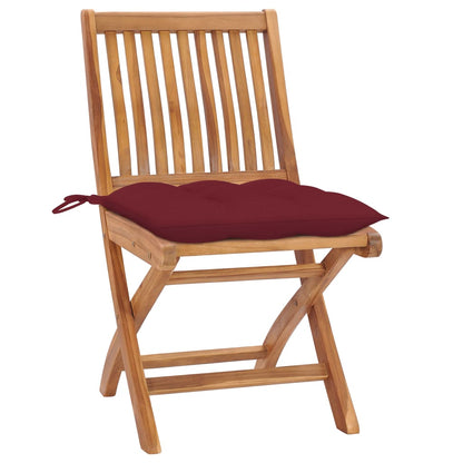 Skládací Zahradní Židle S Poduškami 8 Ks Masivní Teak