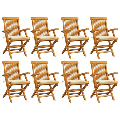 Zahradní Židle S Červeně Károvanými Poduškami 6 Ks Masivní Teak