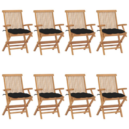 Zahradní Židle S Antracitovými Poduškami 6 Ks Masivní Teak