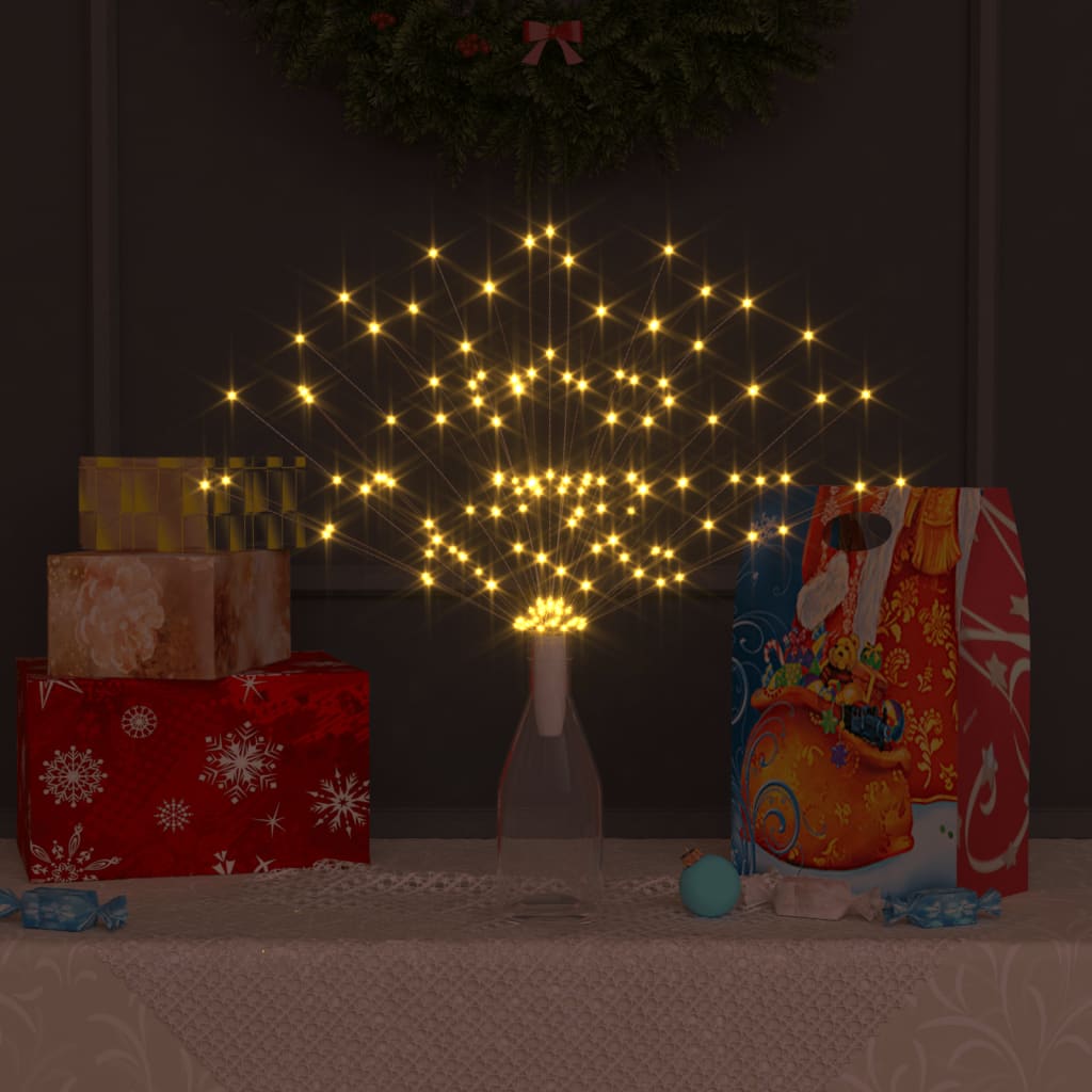 Venkovní Vánoční Ohňostroj Teplý Bílý 20 Cm 140 Led Diod