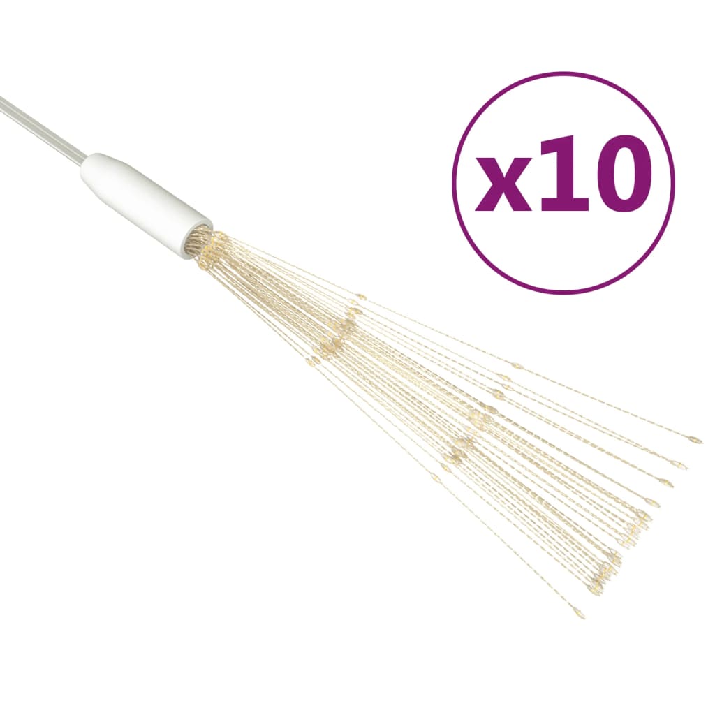 Venkovní Vánoční Ohňostroje 10 Ks Teplé Bílé 20 Cm 1 400 Led