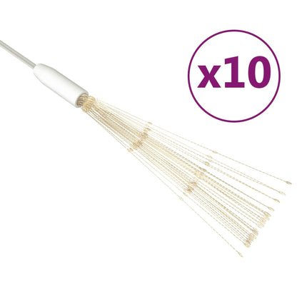 Venkovní Vánoční Ohňostroje 10 Ks Teplé Bílé 20 Cm 1 400 Led