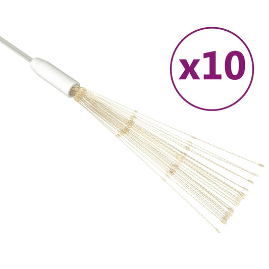 Venkovní Vánoční Ohňostroje 10 Ks Teplé Bílé 20 Cm 1 400 Led