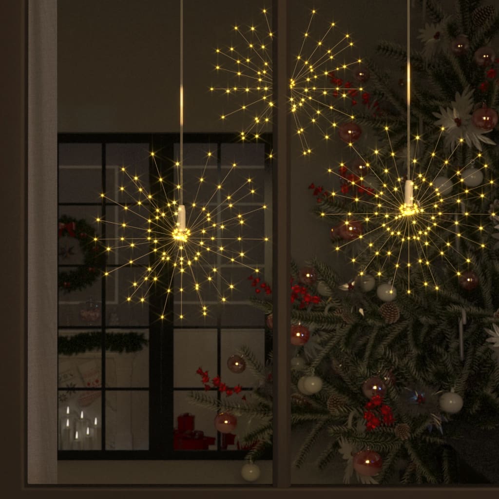 Venkovní Vánoční Ohňostroje 10 Ks Teplé Bílé 20 Cm 1 400 Led