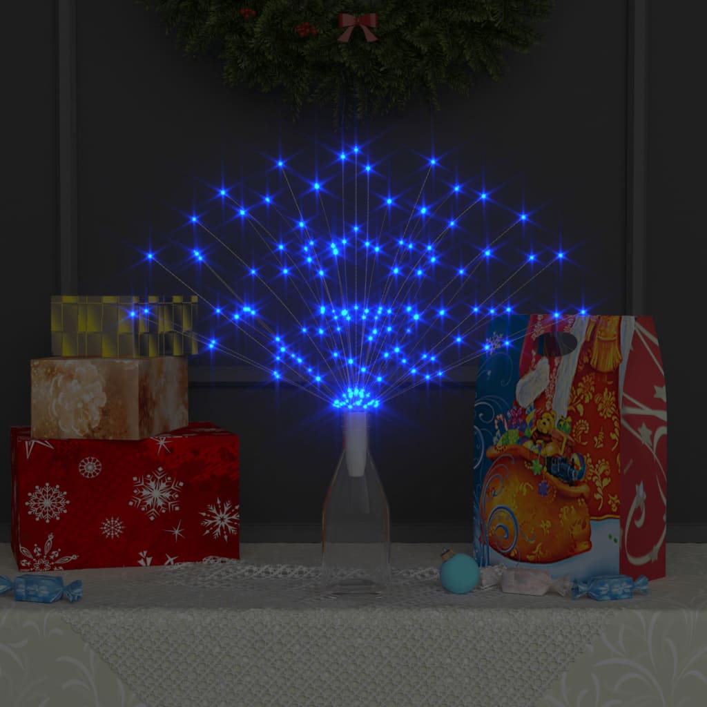 Venkovní Vánoční Ohňostroj Modrý 20 Cm 140 Led Diod