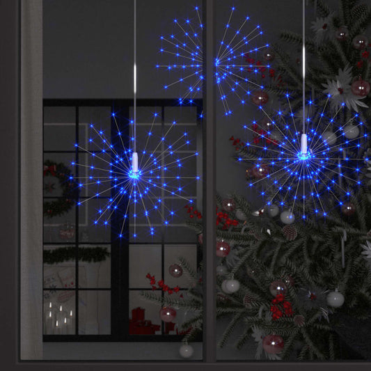 Venkovní Vánoční Ohňostroj Modrý 20 Cm 140 Led Diod