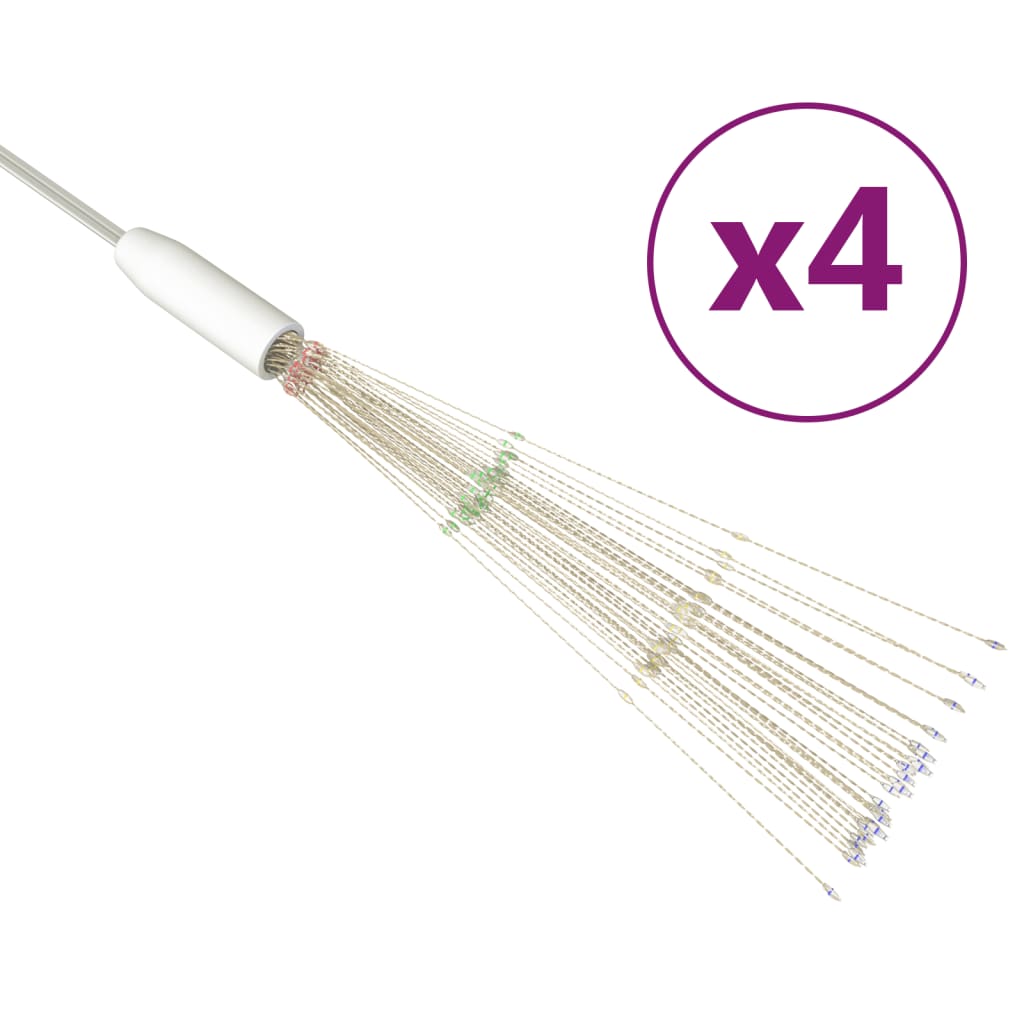 Venkovní Vánoční Ohňostroje 4 Ks Vícebarevné 20 Cm 560 Led Diod