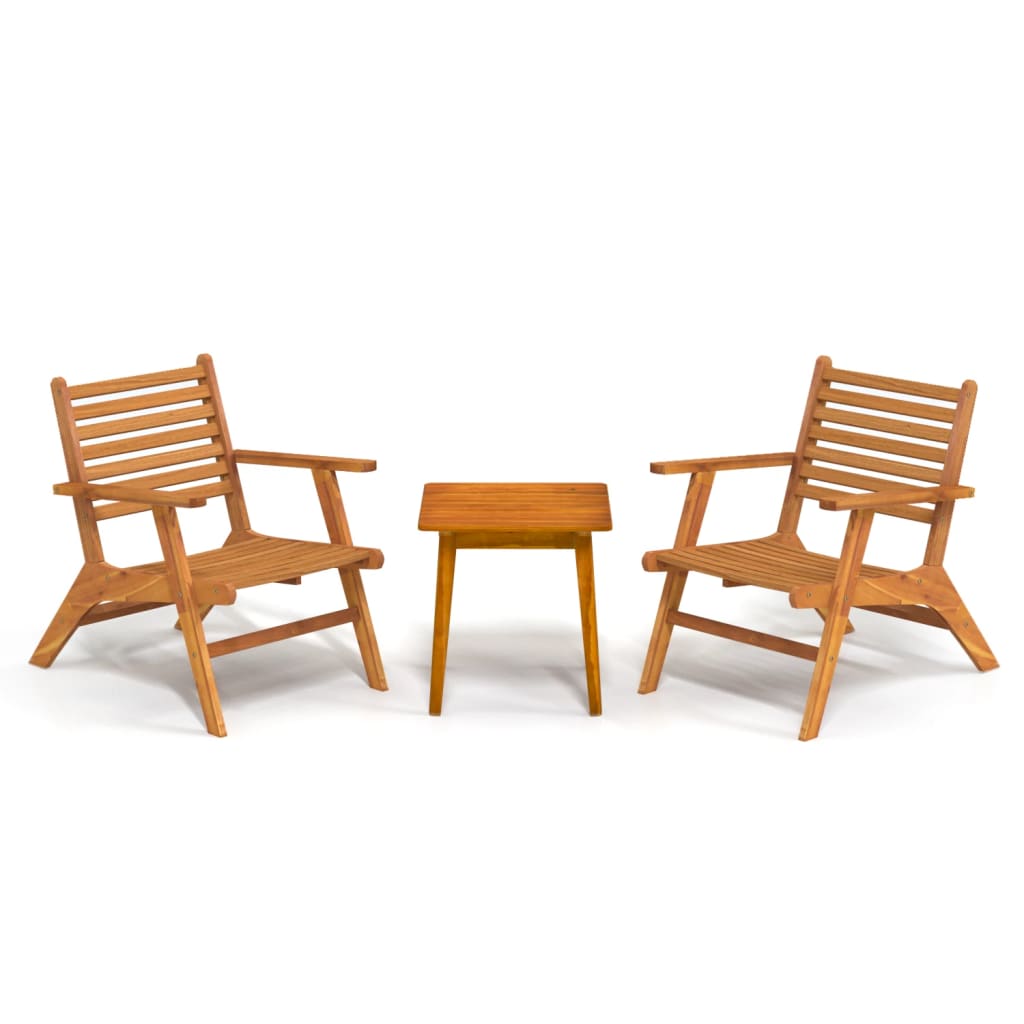 3Dílný Bistro Set Masivní Akáciové Dřevo