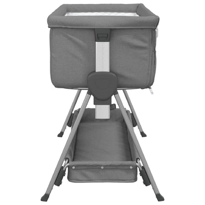 Dětská Postýlka S Matrací Lněná Tkanina