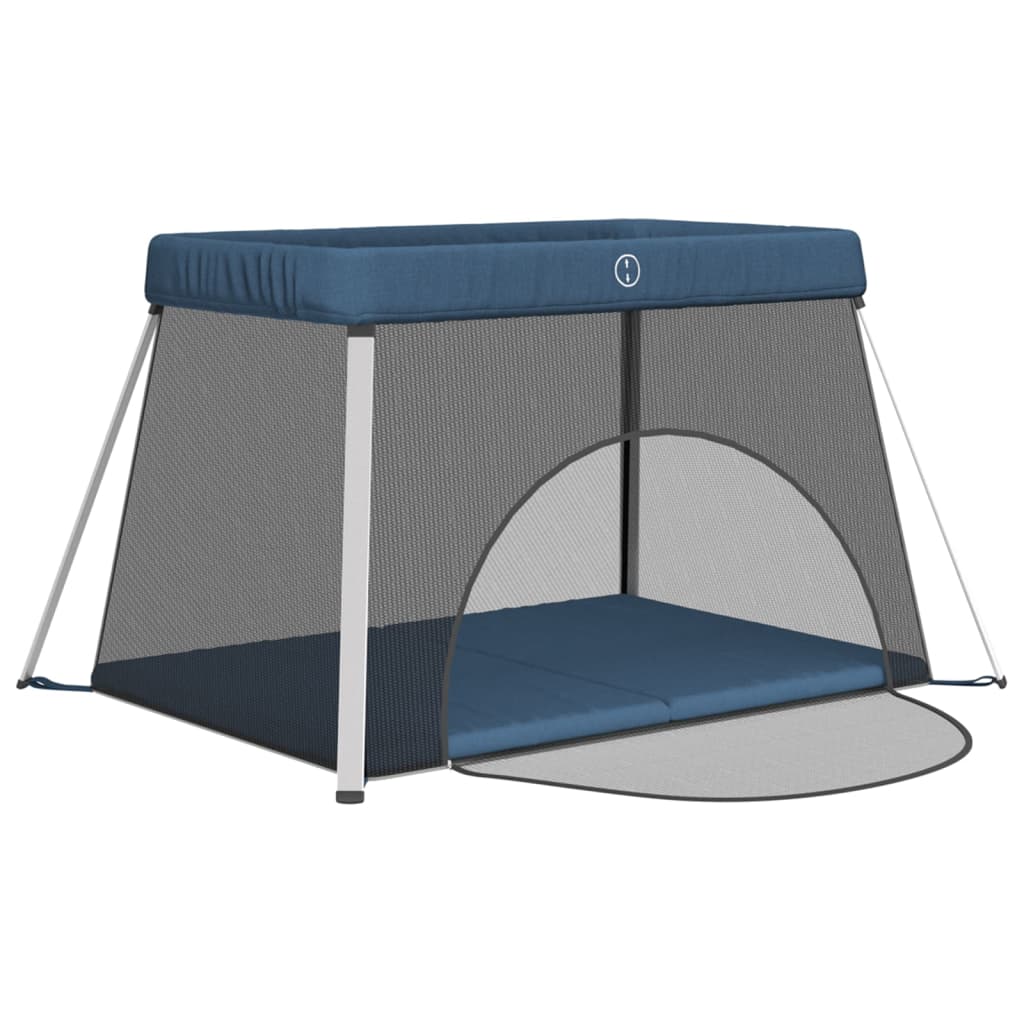 Dětská Ohrádka S Matrací Námořnická Lněná Tkanina