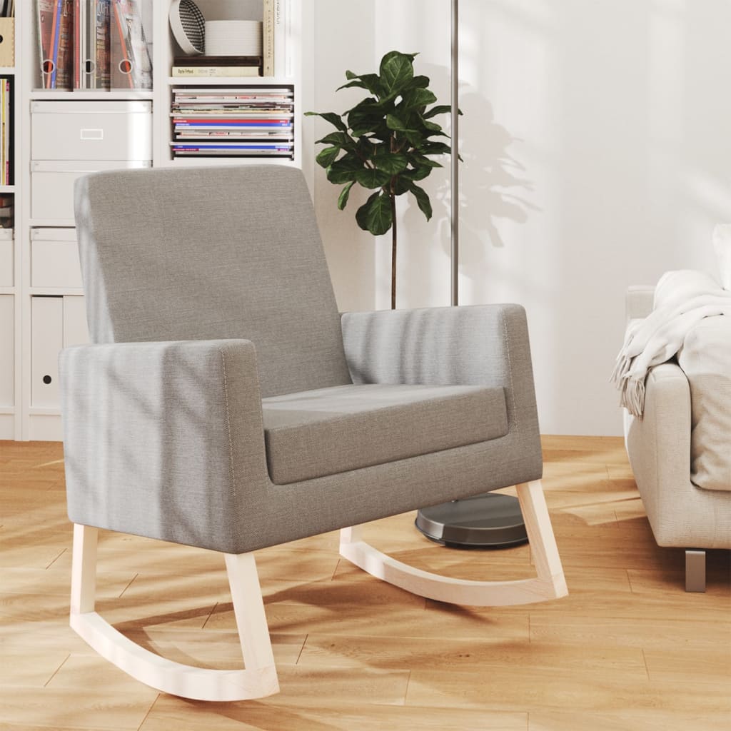 Houpací Křeslo Krémové Textil