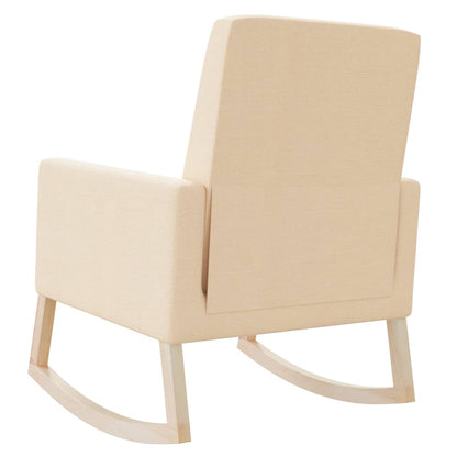 Houpací Křeslo Krémové Textil