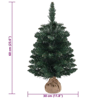 Vánoční Stromek S Led Osvětlením A Stojanem Zelený 60 Cm Pvc