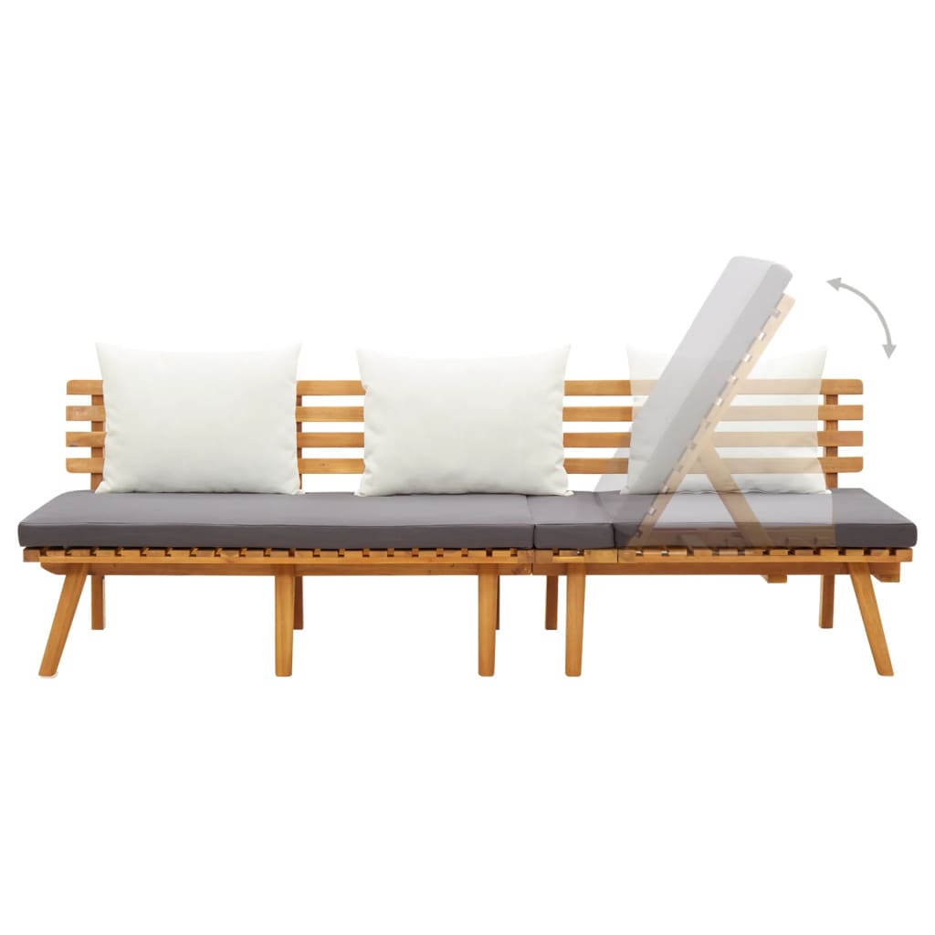 Zahradní Denní Postel 200X65 Cm Masivní Akáciové Dřevo