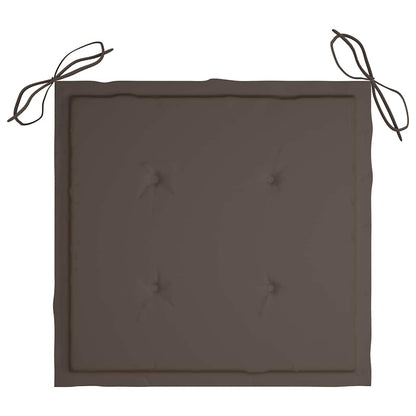 Zahradní Židle 4 Ks Taupe Podušky Masivní Teak