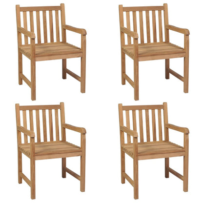 Zahradní Židle 4 Ks Béžové Podušky Masivní Teak
