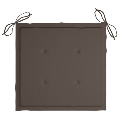 Zahradní Židle 6 Ks Taupe Podušky Masivní Teak