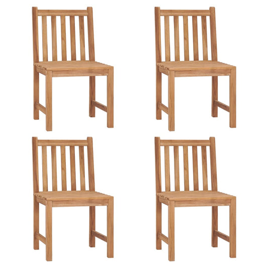 Zahradní Židle 4 Ks Masivní Teakové Dřevo