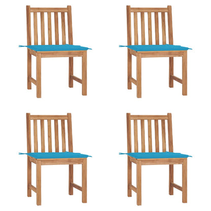 Zahradní Židle S Poduškami 4 Ks Masivní Teak